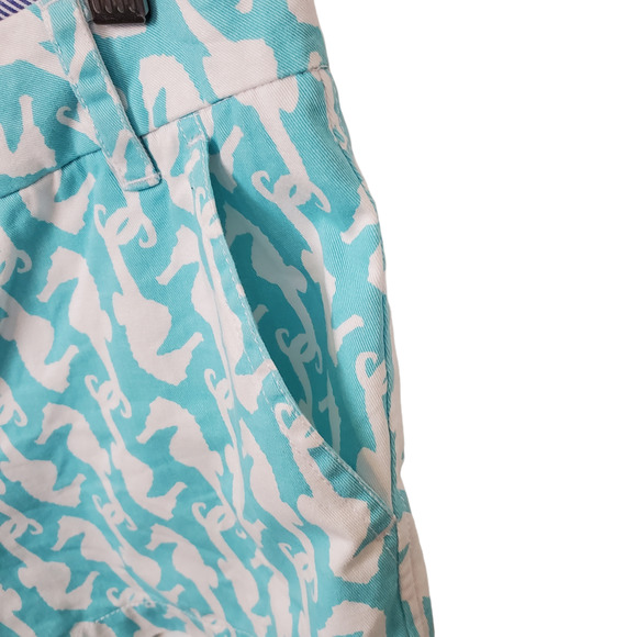 MACBETH | COLLECTIONS SEAHORSE NOVELTY PRINT 100% COTTON SHORT SHORTS SMALL - Picture 4 of 13